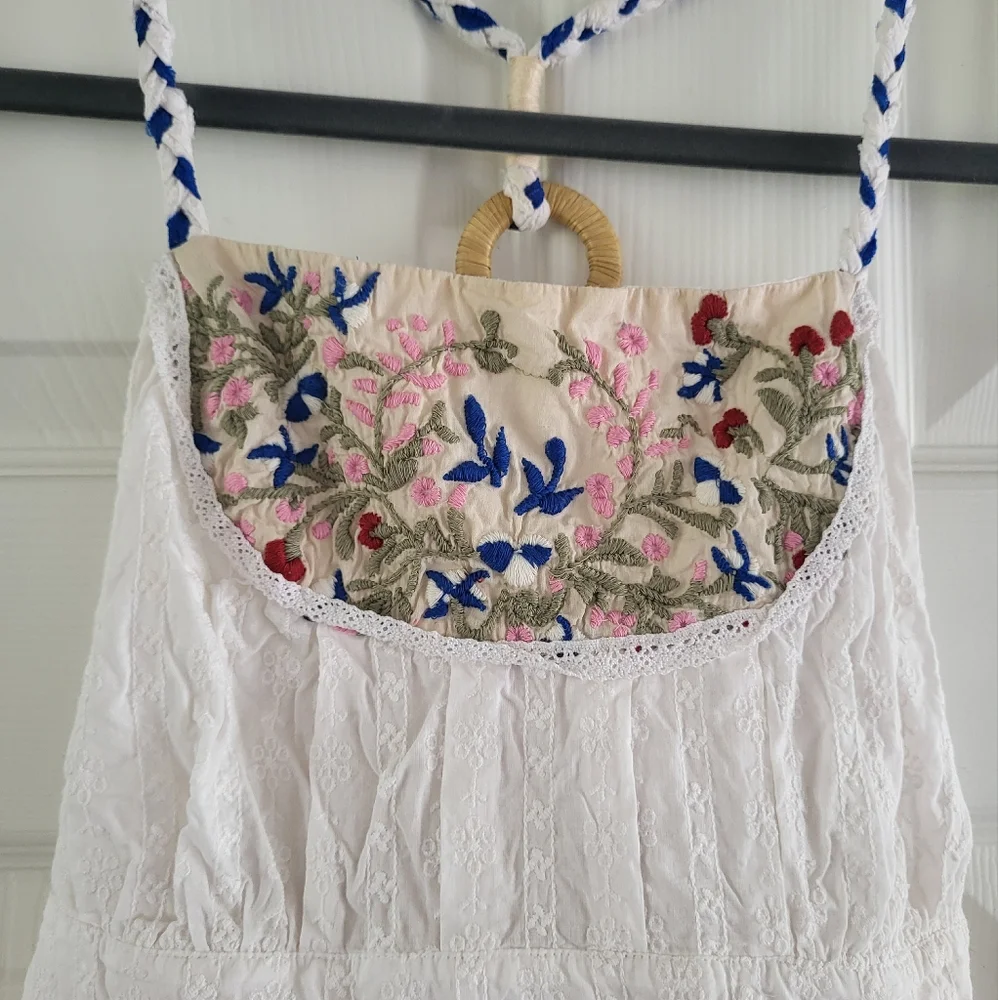 Free People Embroidered Floral Halter Blouse - Picture 4 of 7